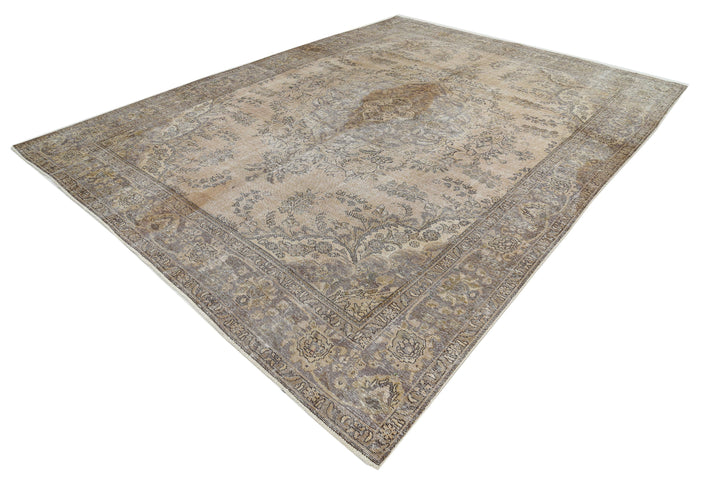 Hand Knotted Vintage Persian Kerman Wool Rug 9' 7" x 12' 6" - No. AT99165