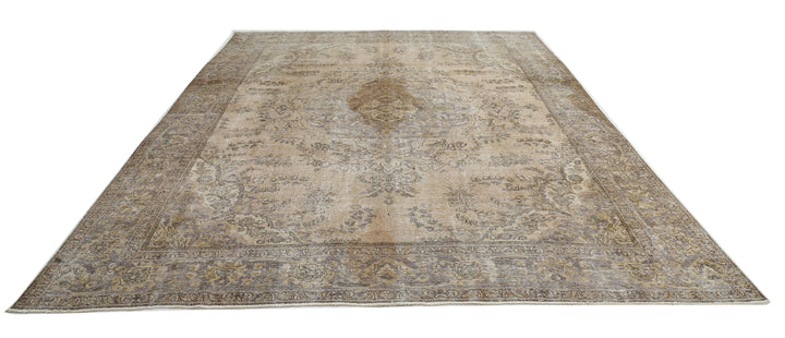 Hand Knotted Vintage Persian Kerman Wool Rug 9' 7" x 12' 6" - No. AT99165