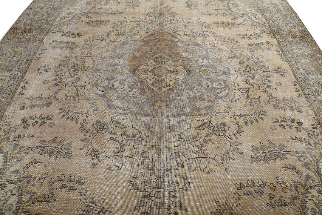 Hand Knotted Vintage Persian Kerman Wool Rug 9' 7" x 12' 6" - No. AT99165