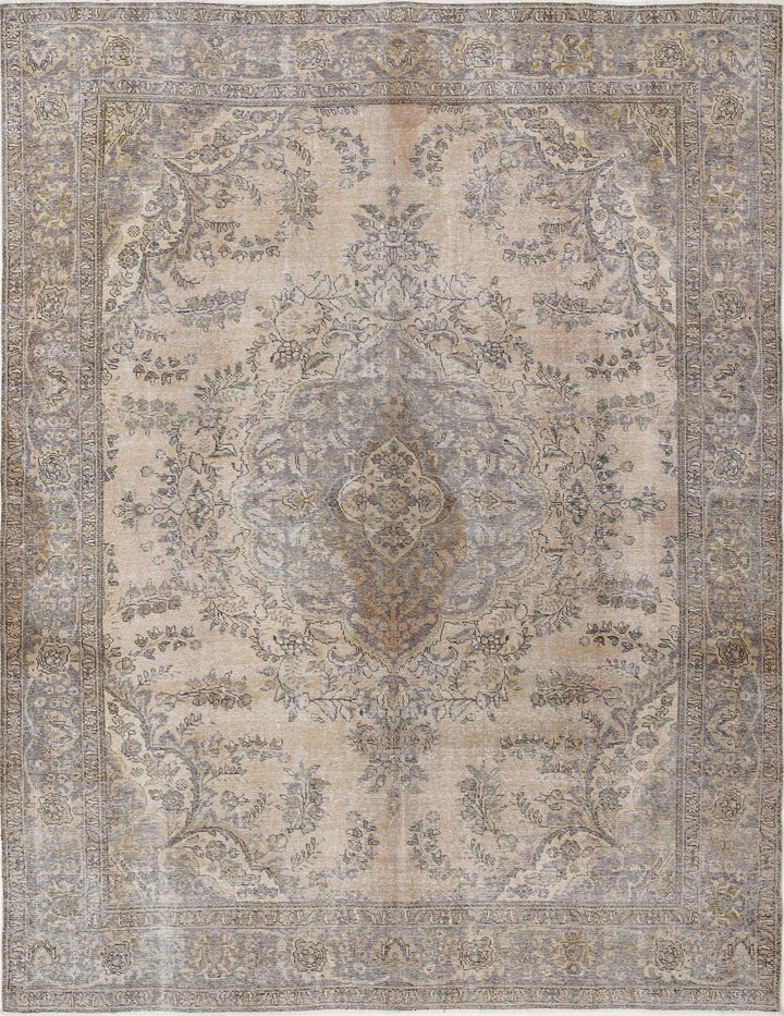 Hand Knotted Vintage Persian Kerman Wool Rug 9' 7" x 12' 6" - No. AT99165