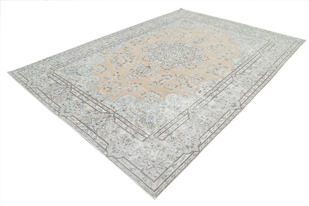 Hand Knotted Vintage Persian Kerman Wool Rug 8' 2" x 11' 7" - No. AT42580