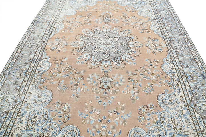 Hand Knotted Vintage Persian Kerman Wool Rug 8' 2" x 11' 7" - No. AT42580