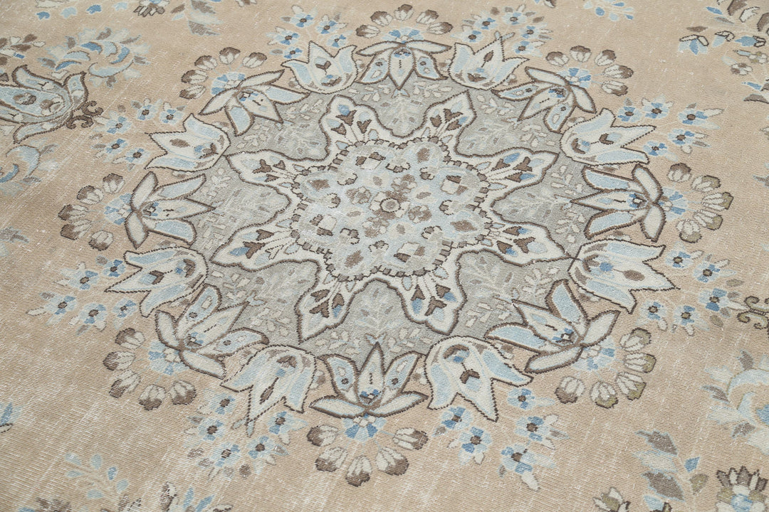 Hand Knotted Vintage Persian Kerman Wool Rug 8' 2" x 11' 7" - No. AT42580