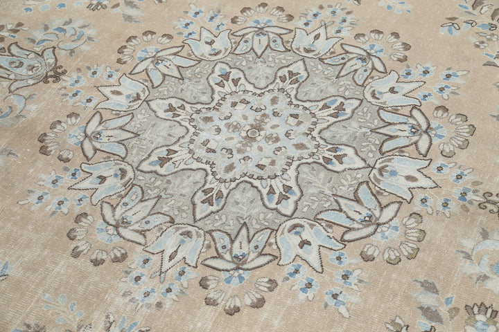 Hand Knotted Vintage Persian Kerman Wool Rug 8' 2" x 11' 7" - No. AT42580