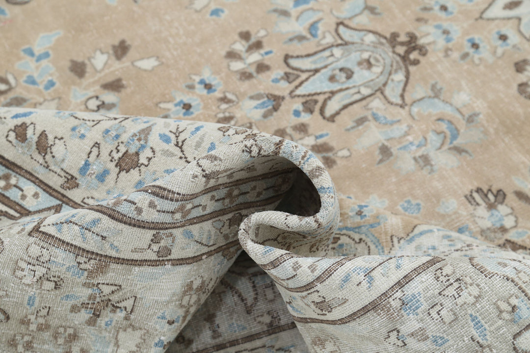 Hand Knotted Vintage Persian Kerman Wool Rug 8' 2" x 11' 7" - No. AT42580