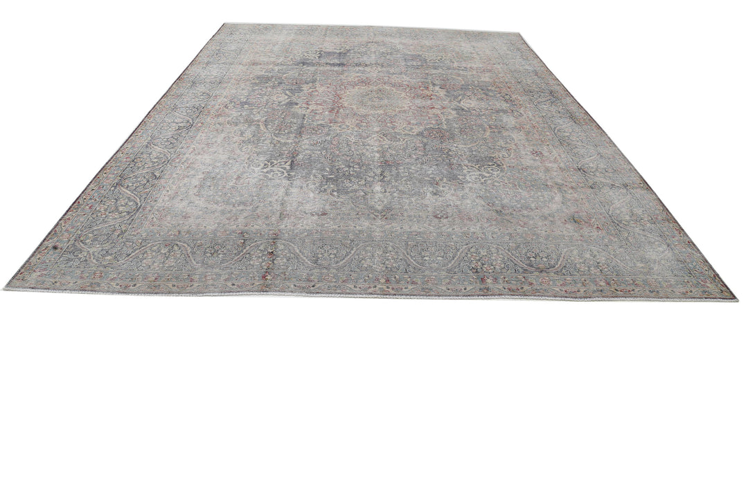 Hand Knotted Vintage Persian Kerman Wool Rug 9' 9" x 12' 8" - No. AT75910