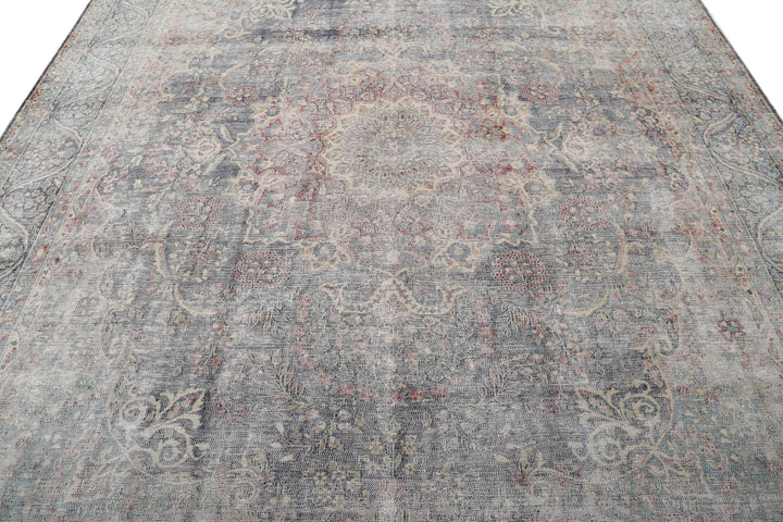 Hand Knotted Vintage Persian Kerman Wool Rug 9' 9" x 12' 8" - No. AT75910