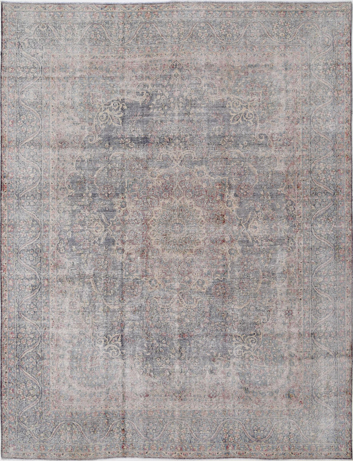 Hand Knotted Vintage Persian Kerman Wool Rug 9' 9" x 12' 8" - No. AT75910