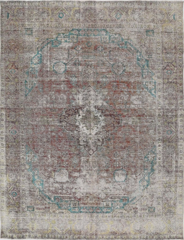 Hand Knotted Vintage Persian Kerman Wool Rug 9' 7" x 12' 5" - No. AT26164