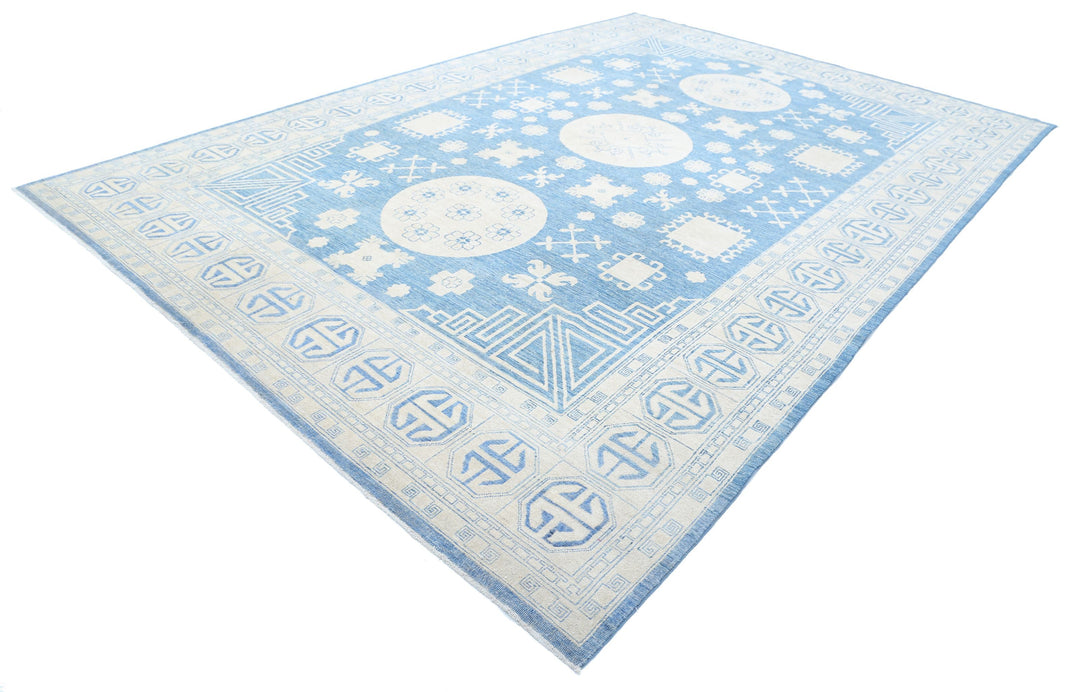 Hand Knotted Khotan Wool Rug 9' 8" x 14' 1" - No. AT94855