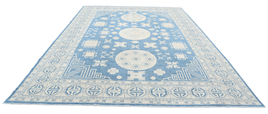 Hand Knotted Khotan Wool Rug 9' 8" x 14' 1" - No. AT94855