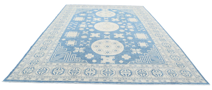 Hand Knotted Khotan Wool Rug 9' 8" x 14' 1" - No. AT94855