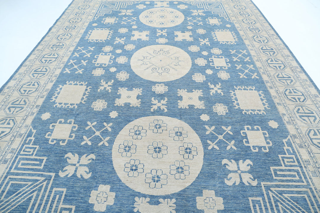 Hand Knotted Khotan Wool Rug 9' 8" x 14' 1" - No. AT94855