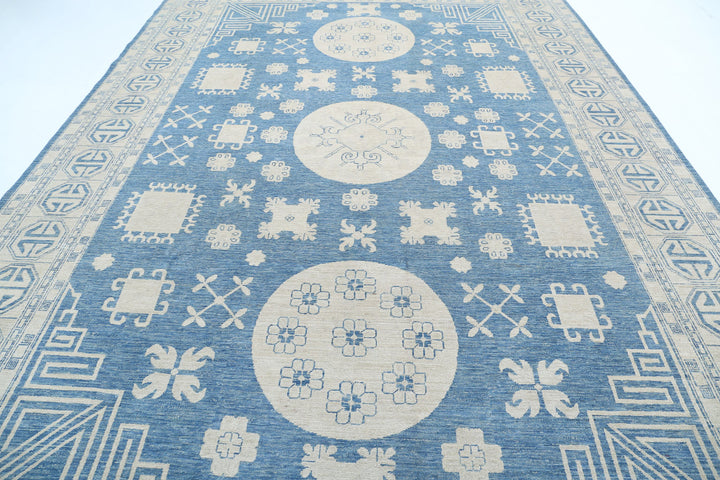 Hand Knotted Khotan Wool Rug 9' 8" x 14' 1" - No. AT94855