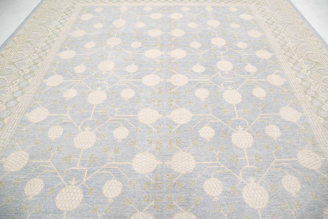 Hand Knotted Khotan Wool Rug 11' 10" x 14' 0" - No. AT57447