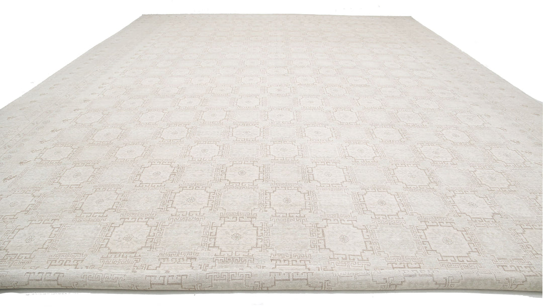 Hand Knotted Khotan Wool Rug 17' 0" x 23' 11" - No. AT14667