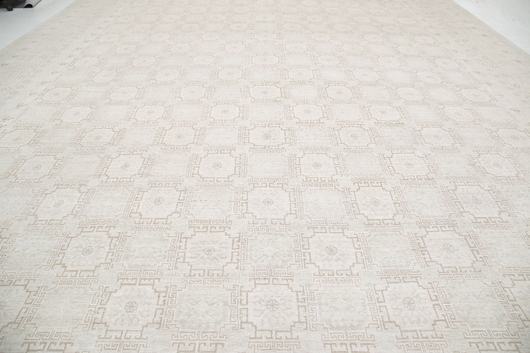 Hand Knotted Khotan Wool Rug 17' 0" x 23' 11" - No. AT14667