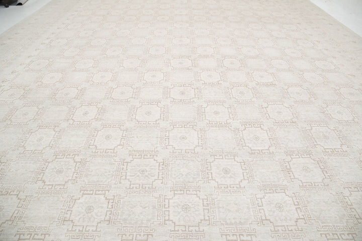 Hand Knotted Khotan Wool Rug 17' 0" x 23' 11" - No. AT14667