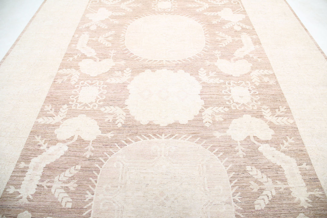 Hand Knotted Khotan Wool Rug 9' 11" x 13' 7" - No. AT56700