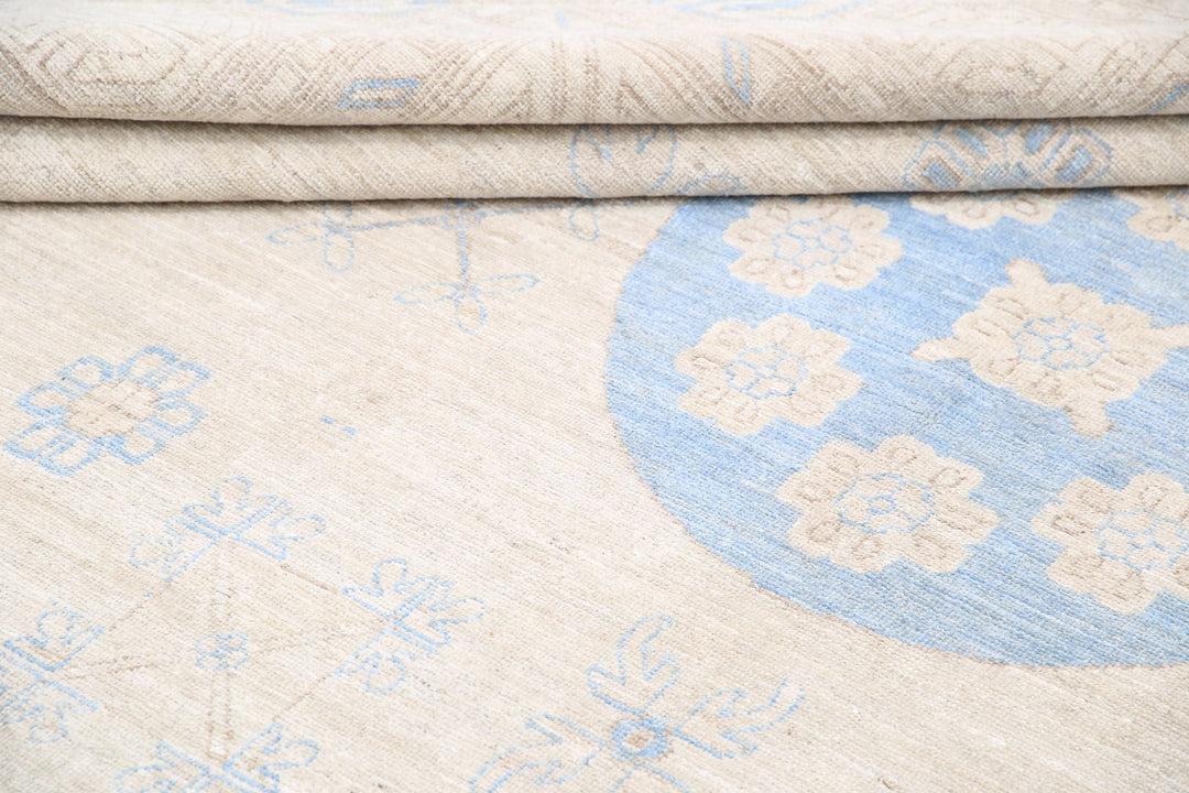 Hand Knotted Khotan Wool Rug 9' 10" x 14' 11" - No. AT31208