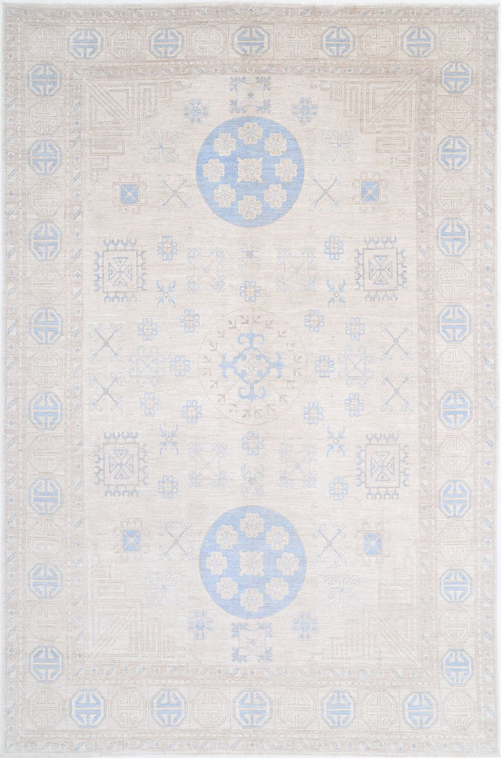 Hand Knotted Khotan Wool Rug 9' 10" x 14' 11" - No. AT31208