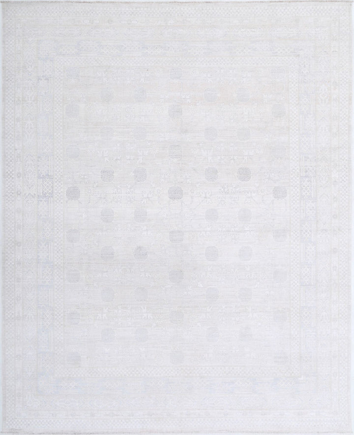 Hand Knotted Khotan Wool Rug 7' 11" x 9' 10" - No. AT75062