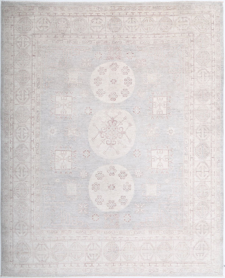Hand Knotted Khotan Wool Rug 8' 1" x 9' 10" - No. AT57711