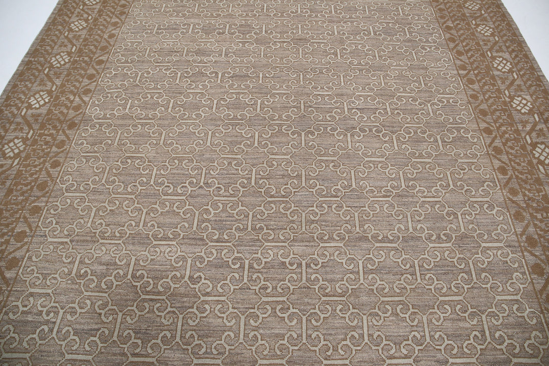 Hand Knotted Khotan Wool Rug 9' 0" x 11' 7" - No. AT85541
