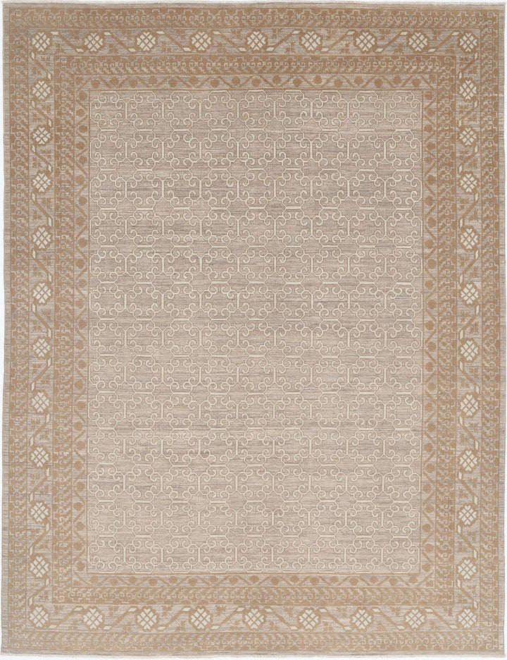 Hand Knotted Khotan Wool Rug 9' 0" x 11' 7" - No. AT85541