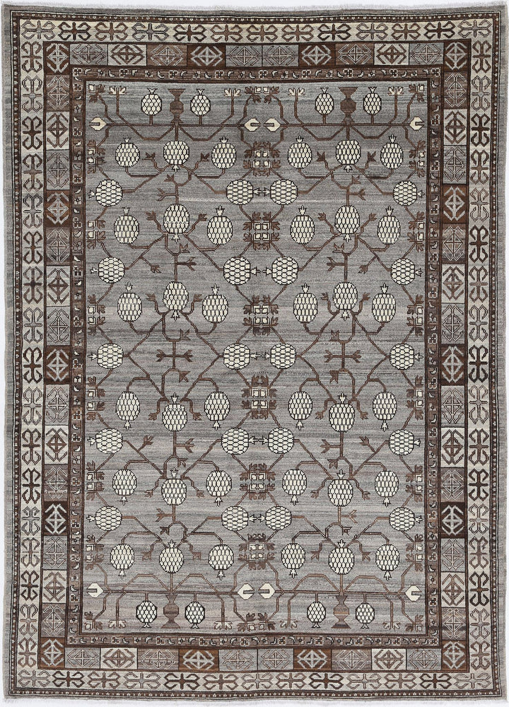 Hand Knotted Khotan Wool Rug 5' 6" x 7' 7" - No. AT83975