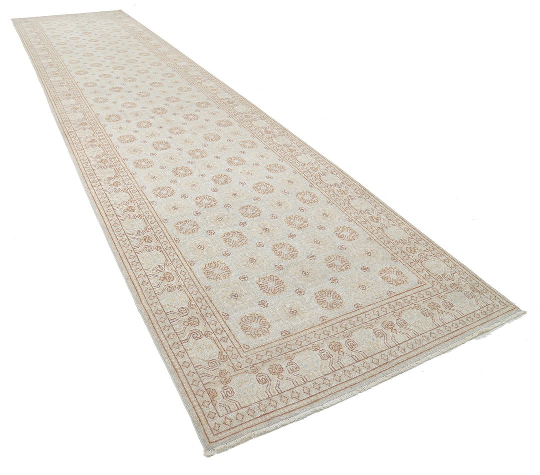 Hand Knotted Khotan Wool Rug 4' 10" x 20' 4" - No. AT60126