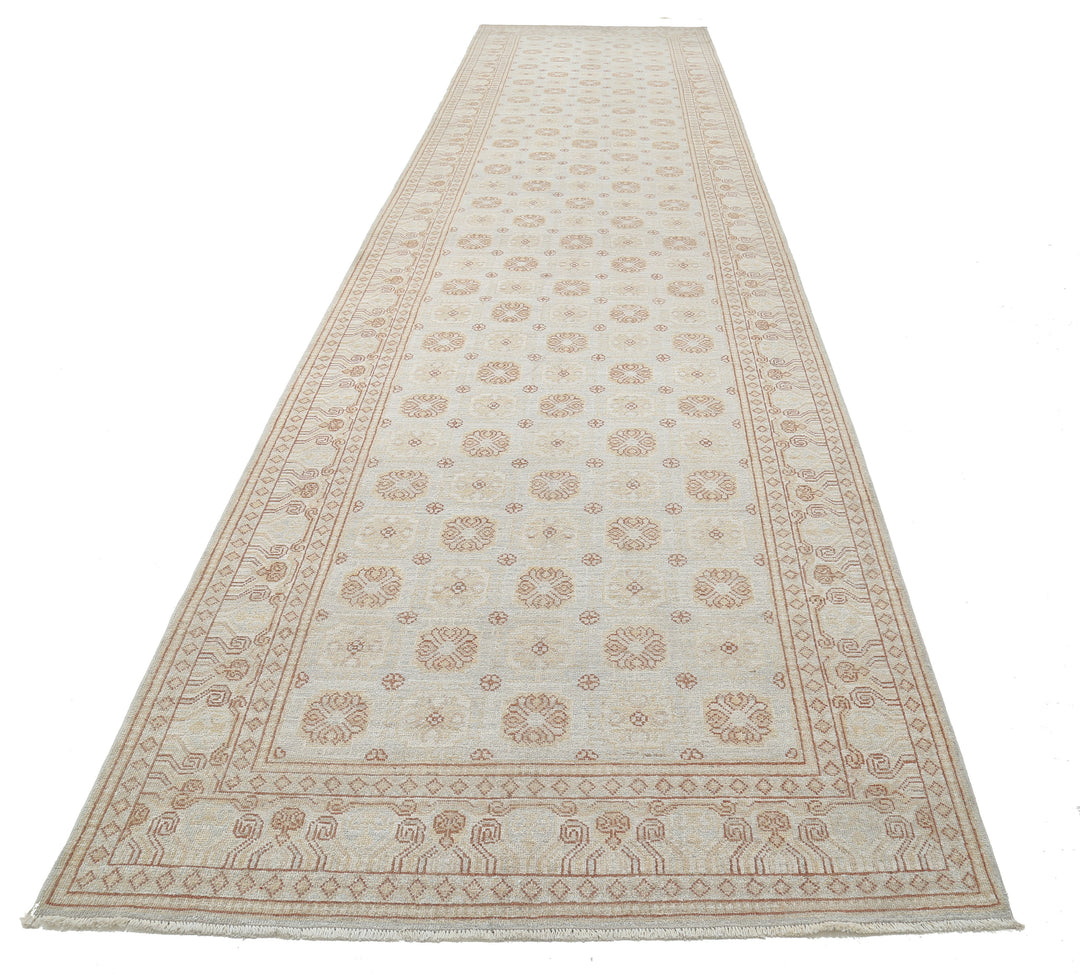 Hand Knotted Khotan Wool Rug 4' 10" x 20' 4" - No. AT60126