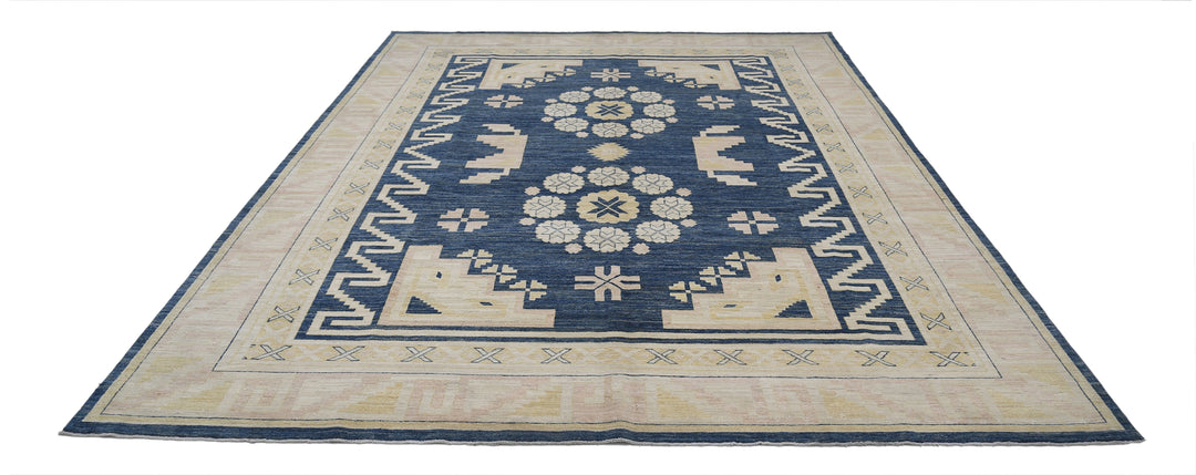 Hand Knotted Khotan Wool Rug 8' 10" x 12' 4" - No. AT17318