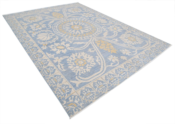 Hand Knotted Khotan Wool Rug 8' 10" x 11' 10" - No. AT64925