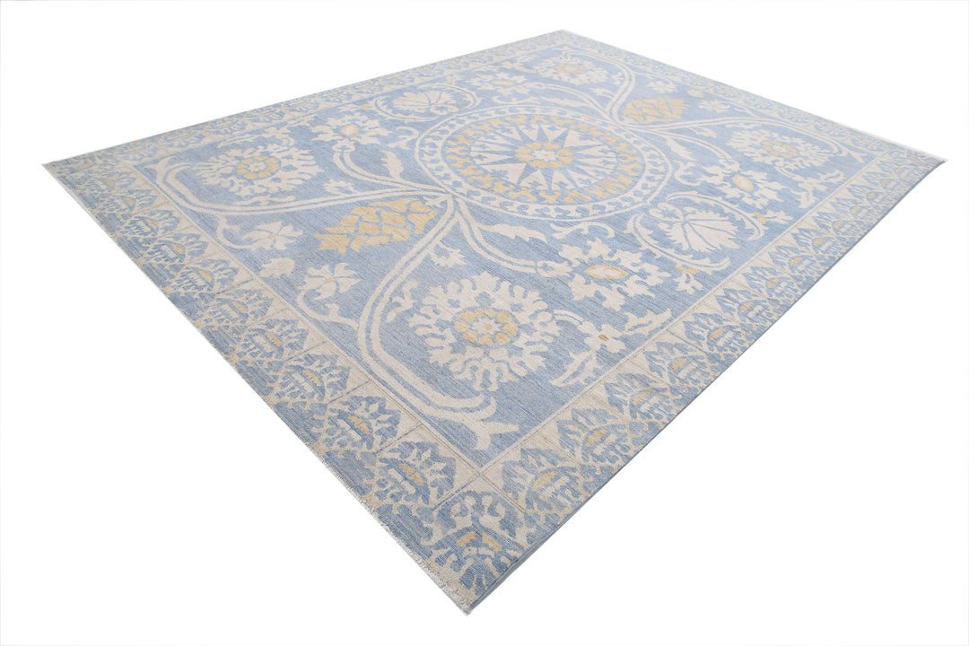 Hand Knotted Khotan Wool Rug 8' 10" x 11' 10" - No. AT64925