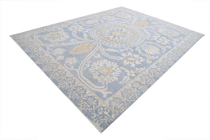 Hand Knotted Khotan Wool Rug 8' 10" x 11' 10" - No. AT64925