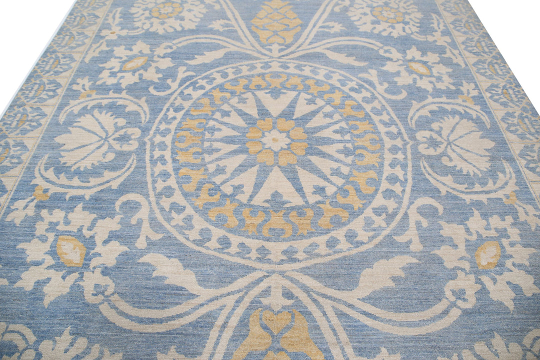 Hand Knotted Khotan Wool Rug 8' 10" x 11' 10" - No. AT64925