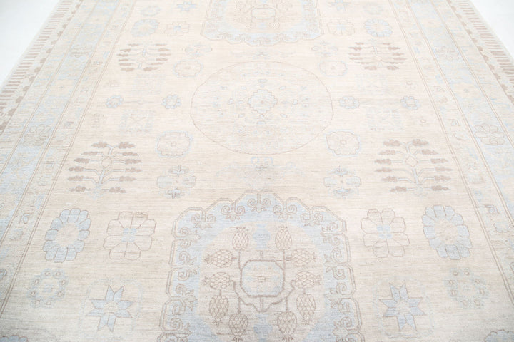 Hand Knotted Khotan Wool Rug 9' 10" x 13' 7" - No. AT35121