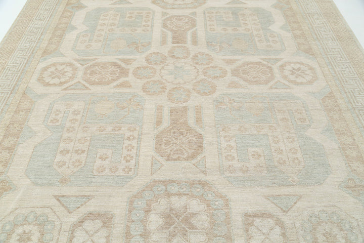 Hand Knotted Khotan Wool Rug 9' 1" x 10' 11" - No. AT83731