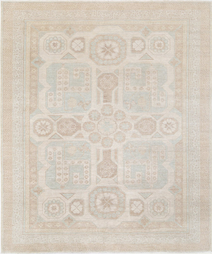 Hand Knotted Khotan Wool Rug 9' 1" x 10' 11" - No. AT83731