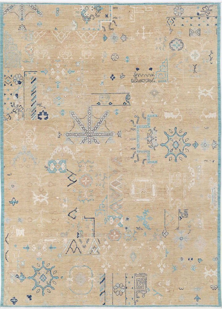 Hand Knotted Khotan Wool Rug 8' 10" x 12' 6" - No. AT31710