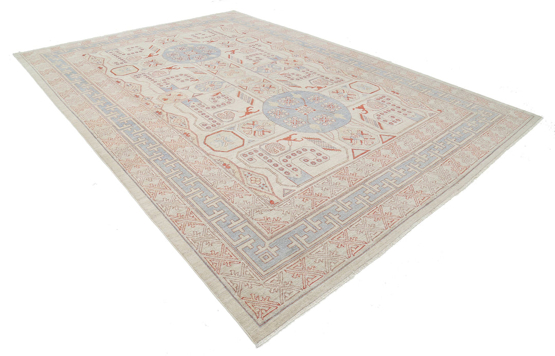 Hand Knotted Khotan Wool Rug 9' 9" x 13' 10" - No. AT90288