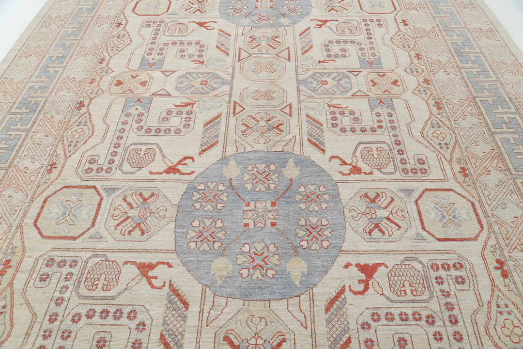 Hand Knotted Khotan Wool Rug 9' 9" x 13' 10" - No. AT90288
