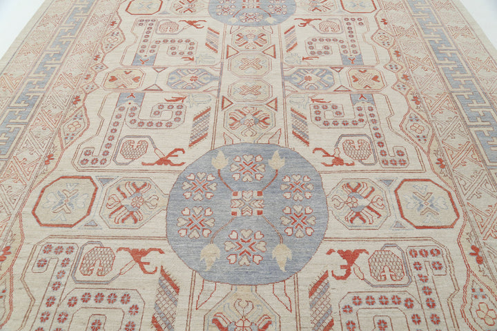 Hand Knotted Khotan Wool Rug 9' 9" x 13' 10" - No. AT90288