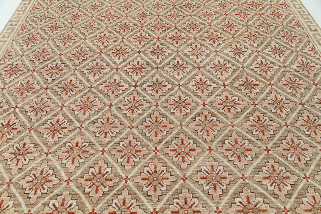 Hand Knotted Khotan Wool Rug 9' 2" x 11' 8" - No. AT84845