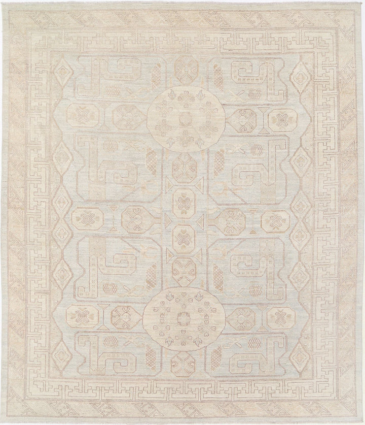 Hand Knotted Khotan Wool Rug 8' 2" x 9' 5" - No. AT69417
