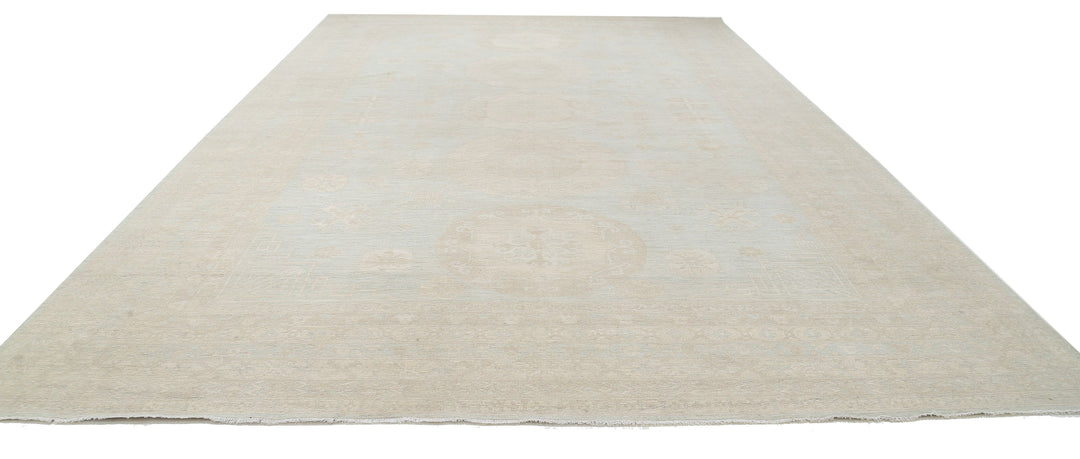 Hand Knotted Khotan Wool Rug 11' 8" x 17' 11" - No. AT27397