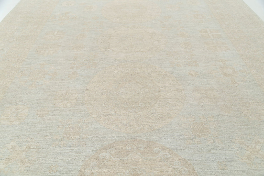 Hand Knotted Khotan Wool Rug 11' 8" x 17' 11" - No. AT27397