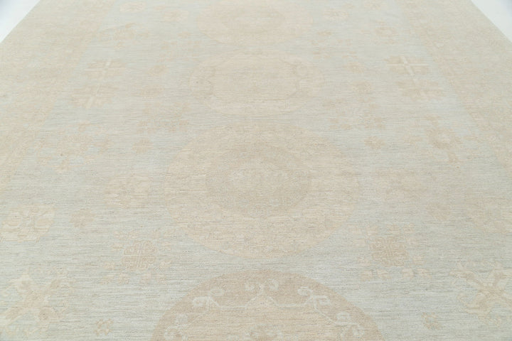 Hand Knotted Khotan Wool Rug 11' 8" x 17' 11" - No. AT27397