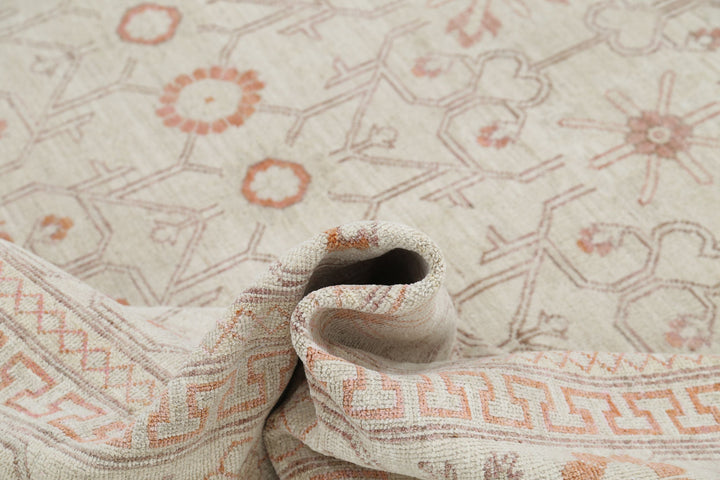 Hand Knotted Khotan Wool Rug 9' 0" x 11' 7" - No. AT19373